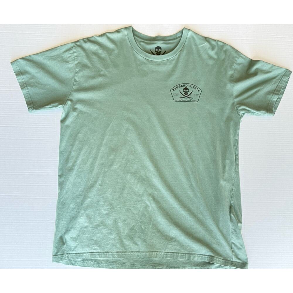 Haggard Pirate 2XL Support Your Local Pirate Skull Graphic T-Shirt Rare - Picture 3 of 8